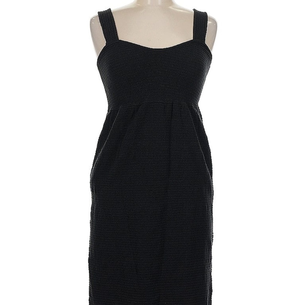 Nation LTD Black Sweetheart Neckline 100% Pima Cotton Dress Medium